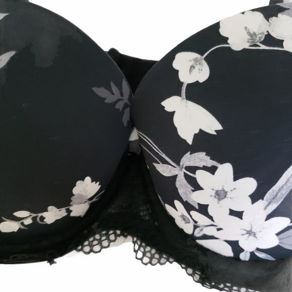 2 FOR $5 SALE NWT Auden Floral Light Lift Lace Demi T-Shirt  Push Up Bra  32D - Picture 7 of 9